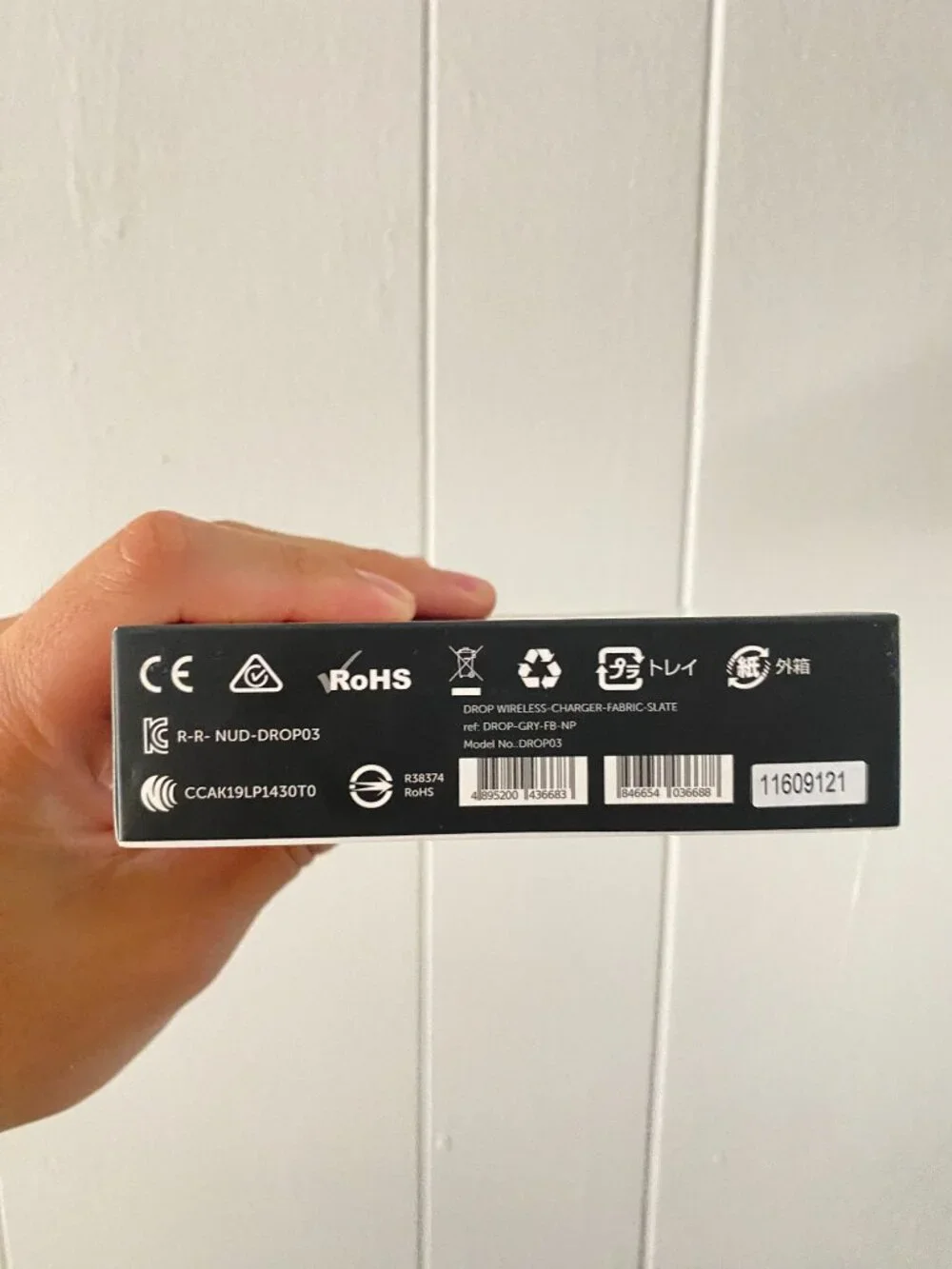Native Union Drop Fast Charging 10W Qi Wireless Charger 6.5ft Cable Slate